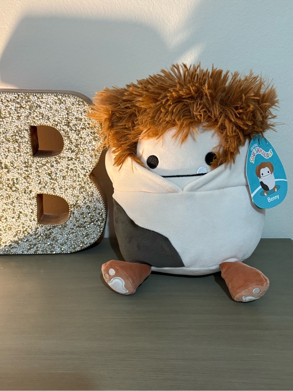 Squishmallows Bigfoot Benny Plush Cow Hoodie Fuzzy Tail